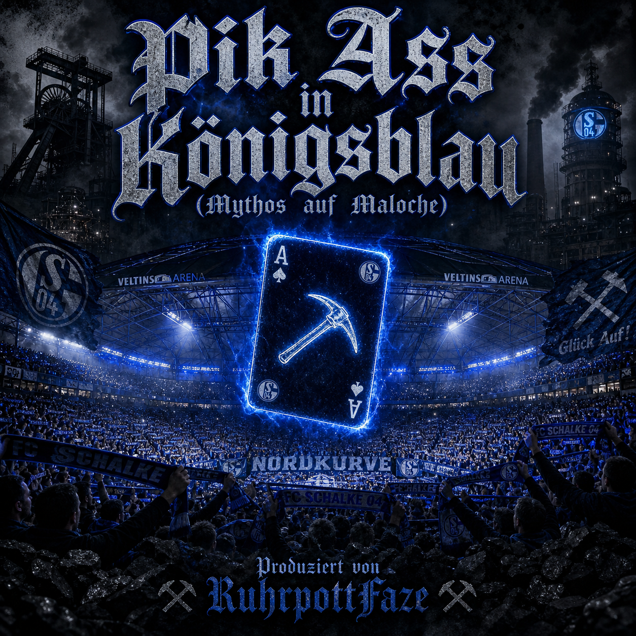 Pik Ass in Königsblau (Mythos auf Maloche)