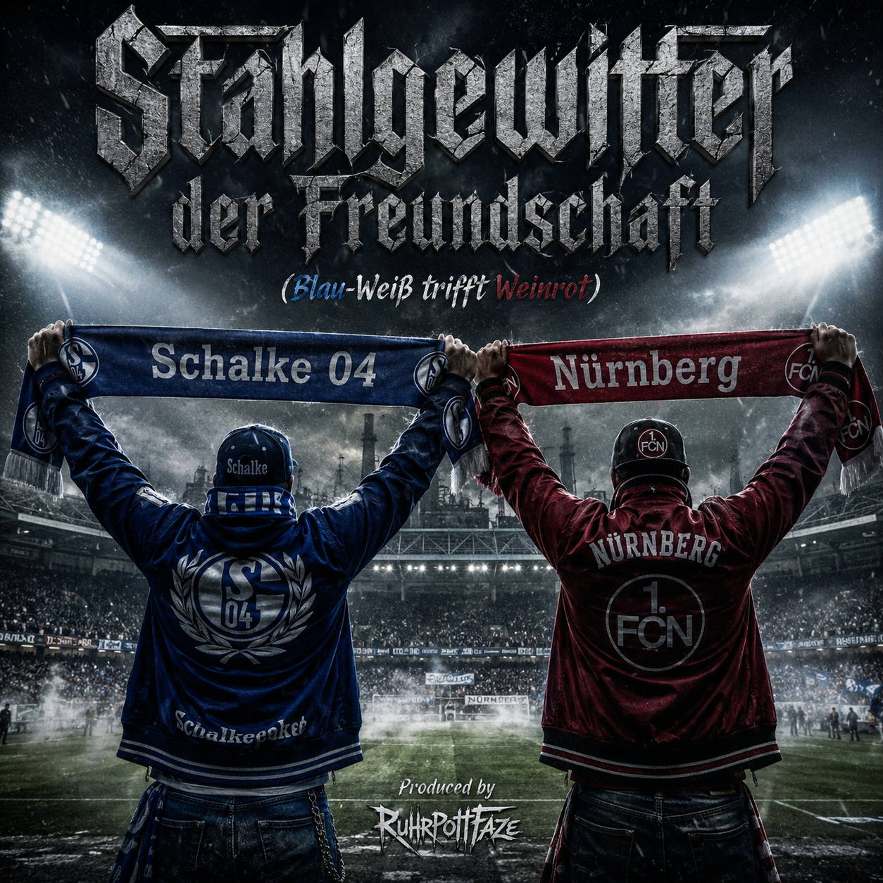 Stahlgewitter der Freundschaft (Blau-Weiß trifft Weinrot)